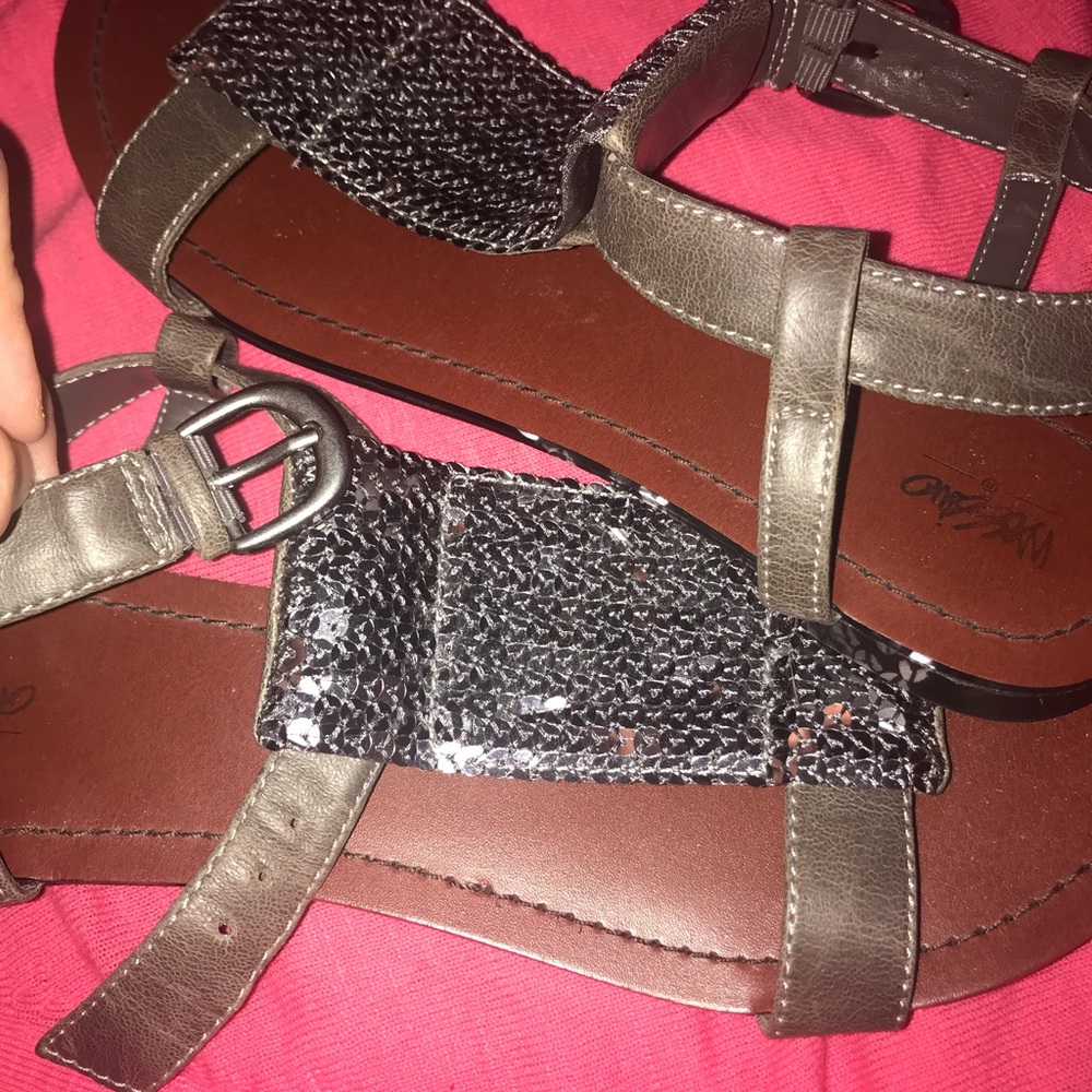 Sequin sandals